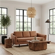ZUO Divinity Modern Polyurethane Upholstered Sofa in Brown