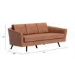 ZUO Divinity Modern Polyurethane Upholstered Sofa in Brown