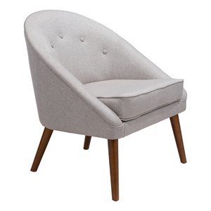 zuo cruise modern accent chair in gray