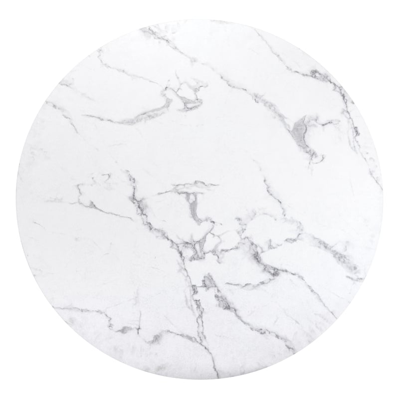 ZUO Amiens MDF Laminate Top with Marble Print Dining Table in White