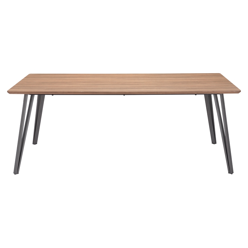 ZUO Perpignan Engineered Wood Top Dining Table in Brown