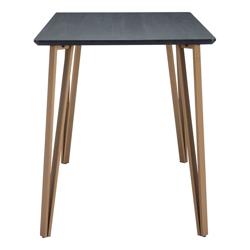 ZUO Deus Modern Style Steel and MDF Counter Table in Black