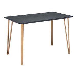 zuo deus modern style steel and mdf counter table in black finish