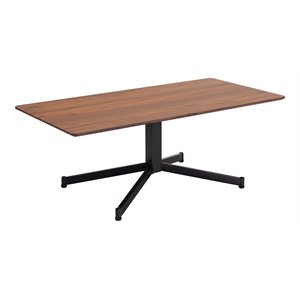 ZUO Mazzy Modern Steel Plywood MDF and Paper Coffee Table in Brown
