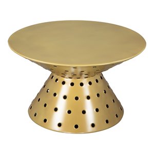 ZUO Electron Modern Style Iron Metal Coffee Table in Gold Finish
