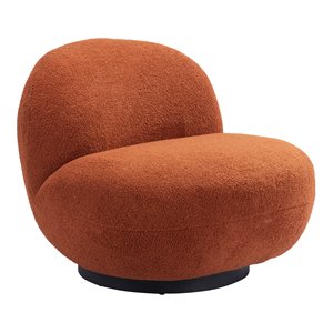zuo myanmar modern steel foam and polyester accent chair in orange
