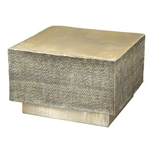 zuo mono modern aluminum coffee table in antique gold finish