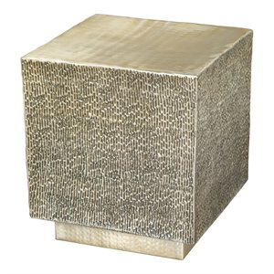 ZUO Mono Modern Style Aluminum Side Table in Antique Gold Finish