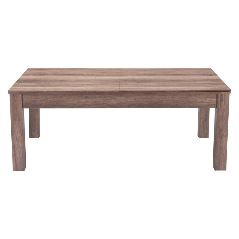 ZUO Bonker 3-in-1 Engineered Wood Rectangular Table in Brown