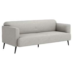 ZUO Amsterdam Modern Pine Wood Polyurethane and Polyester Sofa in Light Gray