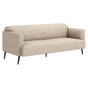 ZUO Amsterdam Modern Pine Wood Polyurethane and Polyester Sofa in Beige