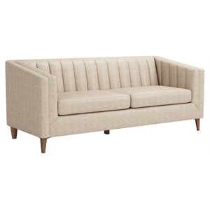 ZUO Nantucket Modern Pine Wood Polyurethane and Polyester Sofa in Beige