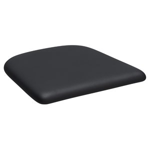 zuo elio modern style leather material seat cushion in black finish