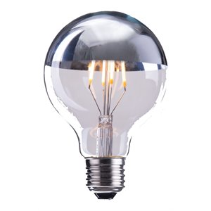 zuo modern glass and metal e26 g80 4w led 110 x 80 mm bulb in chrome