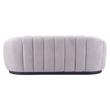 ZUO Bhutan Polyester Shearling Fabric Upholstered Sofa in Light Gray