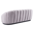 ZUO Bhutan Polyester Shearling Fabric Upholstered Sofa in Light Gray