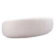 ZUO Tibet Polyester Shearling Fabric Upholstered Sofa in Cream