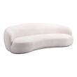 ZUO Tibet Polyester Shearling Fabric Upholstered Sofa in Cream