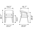 Josephine Dining Chair (Set of 2) Cream