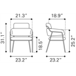 Marcel Dining Chair (Set of 2) Cream