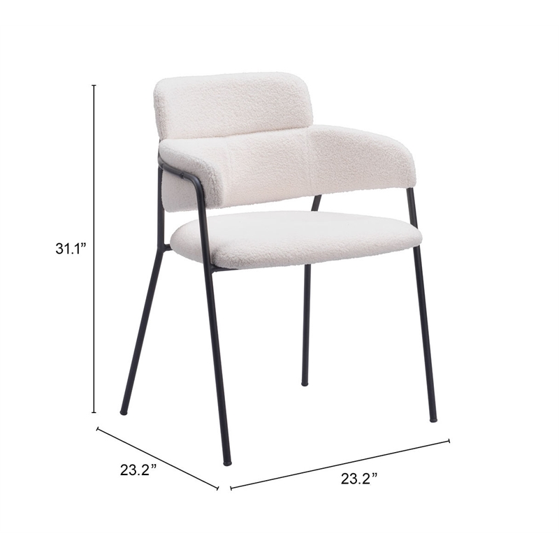 Marcel Dining Chair (Set of 2) Cream