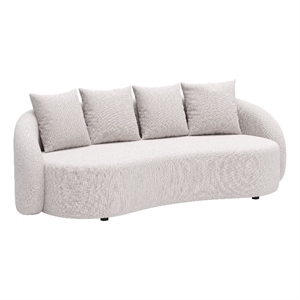 ZUO Sunny Isles Powder Coated Aluminum Frame Sofa in Beige