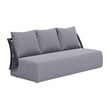 ZUO Mekan Powder Coated Aluminum Frame Sofa in Gray