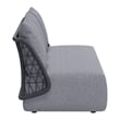 ZUO Mekan Powder Coated Aluminum Frame Sofa in Gray