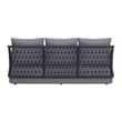 ZUO Mekan Powder Coated Aluminum Frame Sofa in Gray