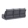 ZUO Mekan Powder Coated Aluminum Frame Sofa in Gray