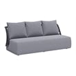 ZUO Mekan Powder Coated Aluminum Frame Sofa in Gray