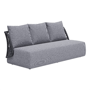 ZUO Mekan Powder Coated Aluminum Frame Sofa in Gray