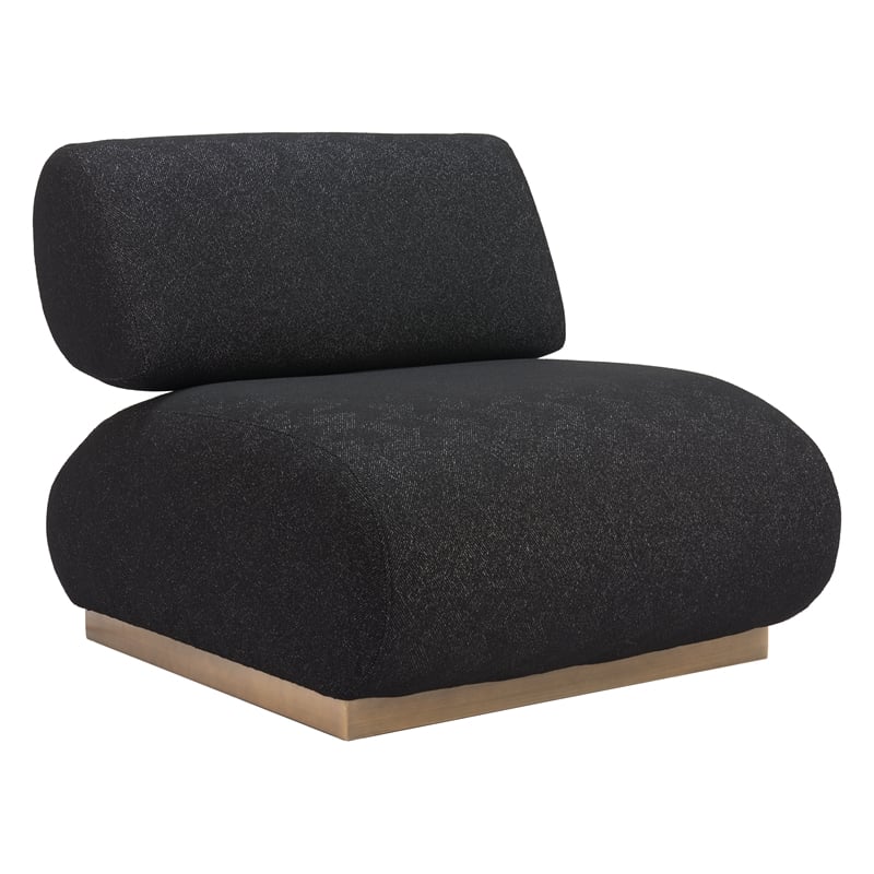 ZUO Barsa Boucle-Like Fabric Upholstered Accent Chair in Black