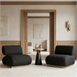 ZUO Barsa Boucle-Like Fabric Upholstered Accent Chair in Black
