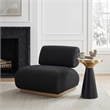 ZUO Barsa Boucle-Like Fabric Upholstered Accent Chair in Black