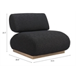ZUO Barsa Boucle-Like Fabric Upholstered Accent Chair in Black