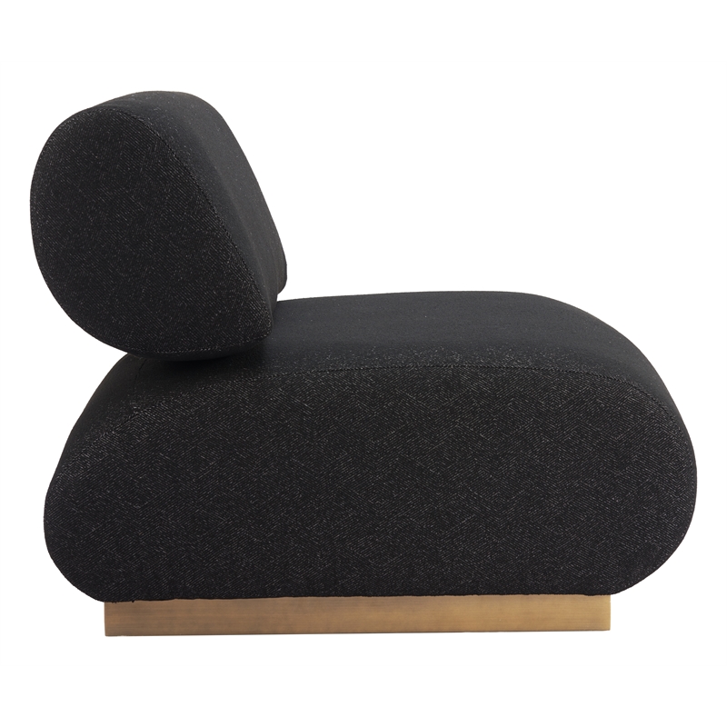 ZUO Barsa Boucle-Like Fabric Upholstered Accent Chair in Black