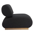 ZUO Barsa Boucle-Like Fabric Upholstered Accent Chair in Black