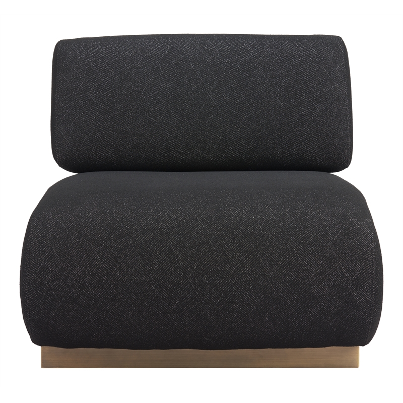 ZUO Barsa Boucle-Like Fabric Upholstered Accent Chair in Black