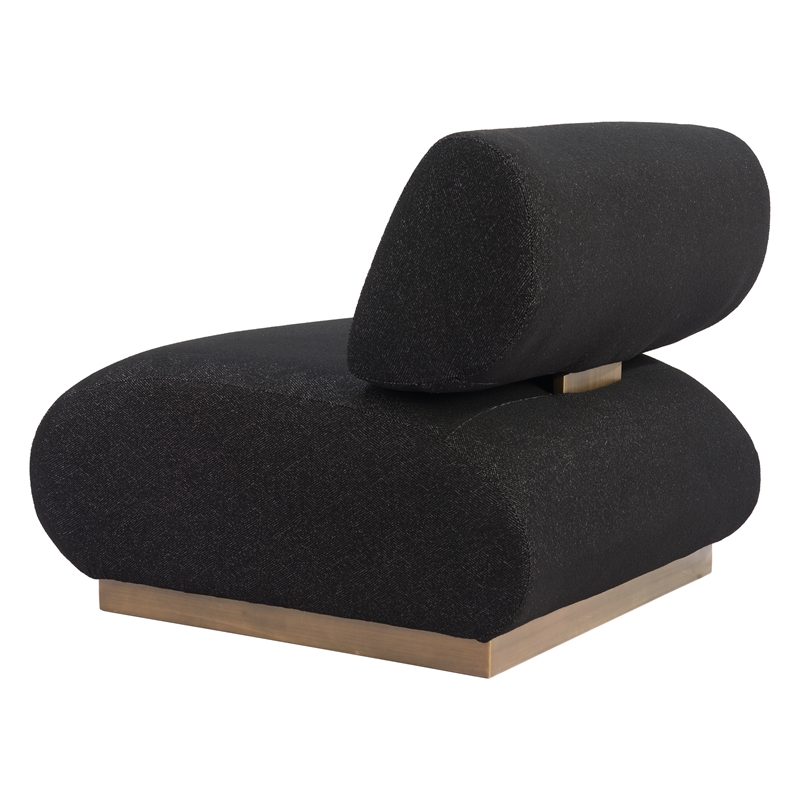 ZUO Barsa Boucle-Like Fabric Upholstered Accent Chair in Black