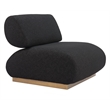 ZUO Barsa Boucle-Like Fabric Upholstered Accent Chair in Black