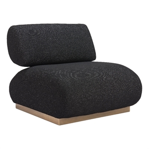 ZUO Barsa Boucle-Like Fabric Upholstered Accent Chair in Black