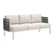 ZUO Bridgehampton Powder Coated Aluminum Frame Sofa in White