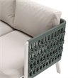 ZUO Bridgehampton Powder Coated Aluminum Frame Sofa in White