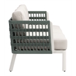 ZUO Bridgehampton Powder Coated Aluminum Frame Sofa in White