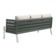 ZUO Bridgehampton Powder Coated Aluminum Frame Sofa in White