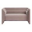 ZUO Trippel Soft Velvet Fabric Upholstered Loveseat in Taupe