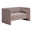 ZUO Trippel Soft Velvet Fabric Upholstered Loveseat in Taupe