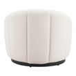 ZUO Bhutan Polyester Shearling Fabric Upholstered Accent Chair in Cream