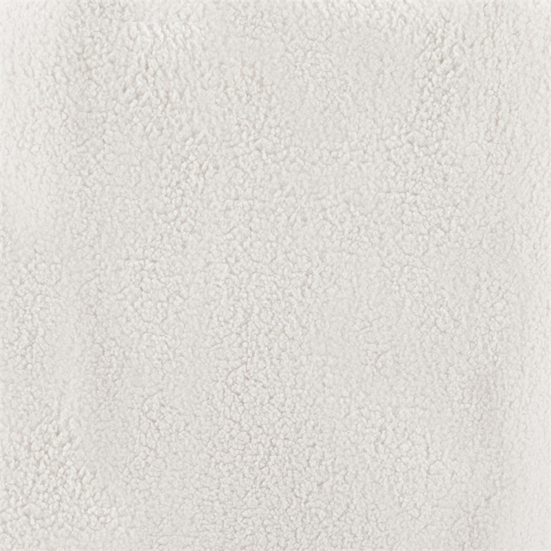 ZUO Bhutan Polyester Shearling Fabric Upholstered Accent Chair in Cream